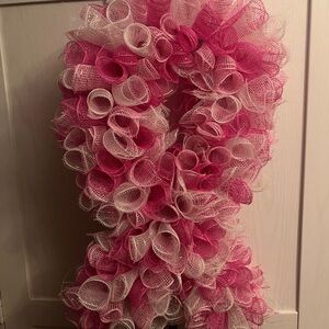 Brest Cancer ribbon Wreath